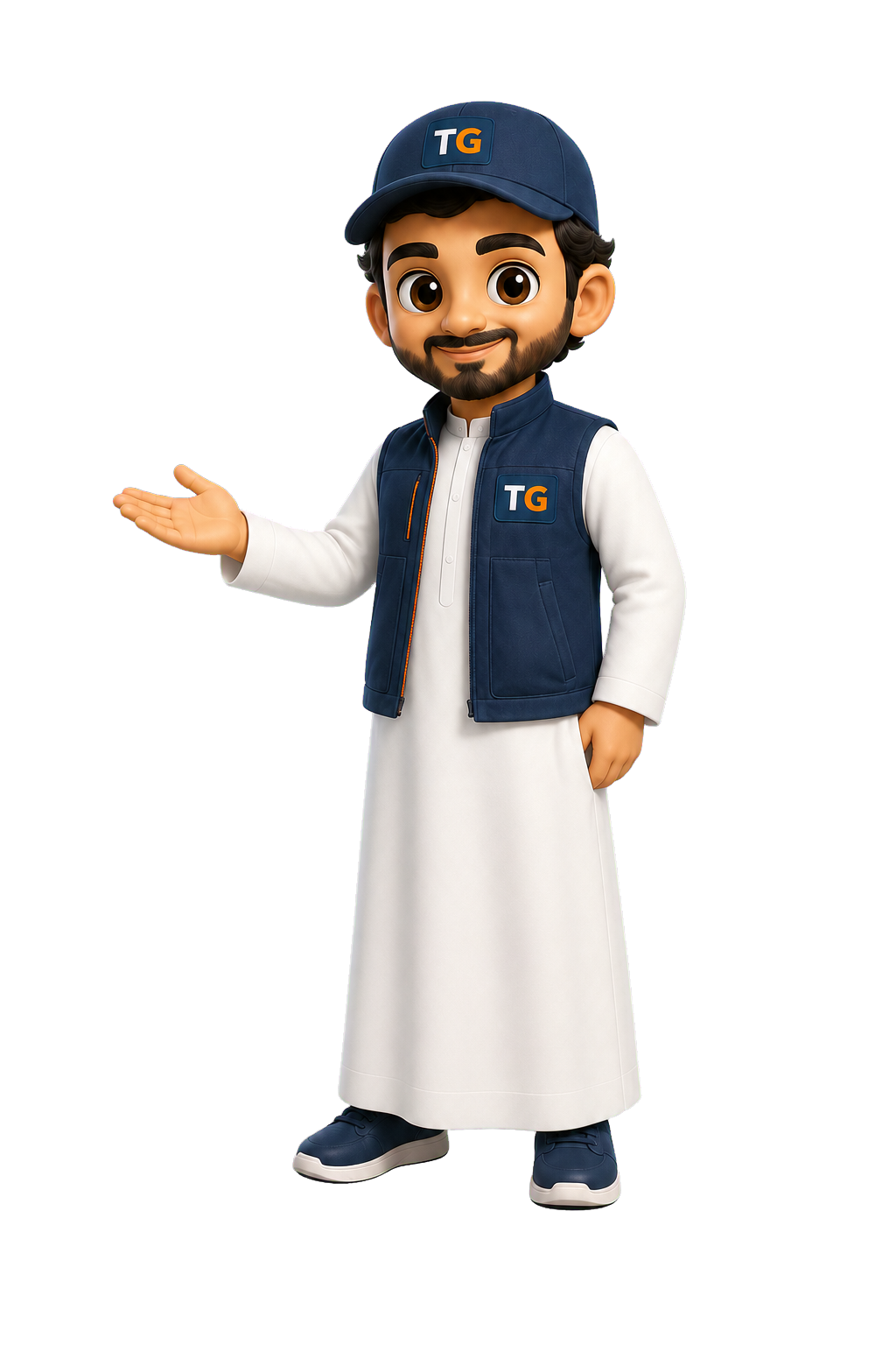 TajerGo mascot presenting channel profit features